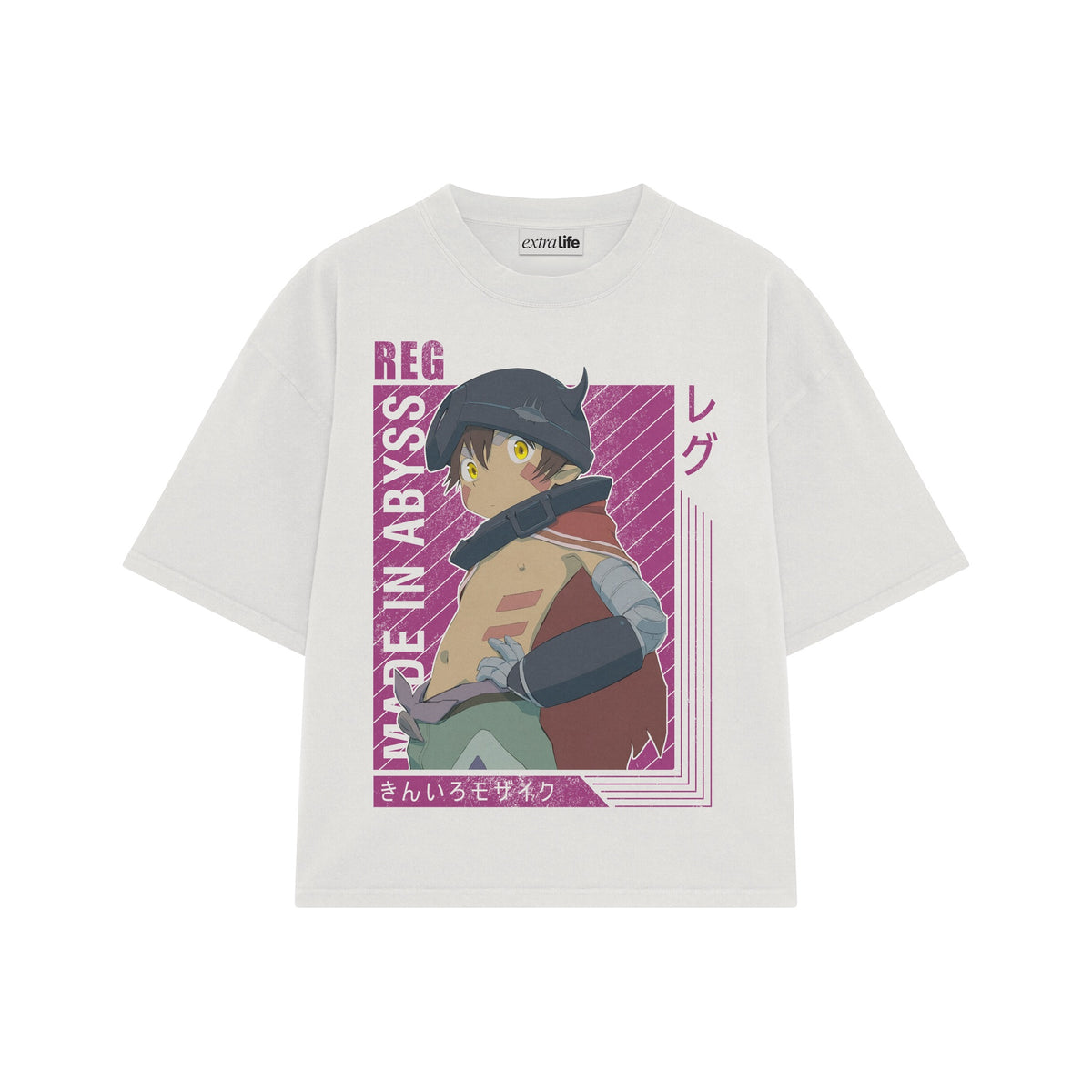 Playera streetwear premium de anime y gaming ExtraLife MX, corte oversized drop shoulder ligero y fresco en color Deep Black y Off-White, moda urbana mexicana de culto.
