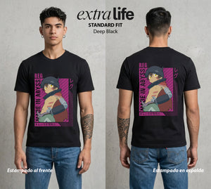El Abismo sin Fondo | El Robot del Abismo #03663 - Playera Standard Fit | Deep Black - Foto en modelo