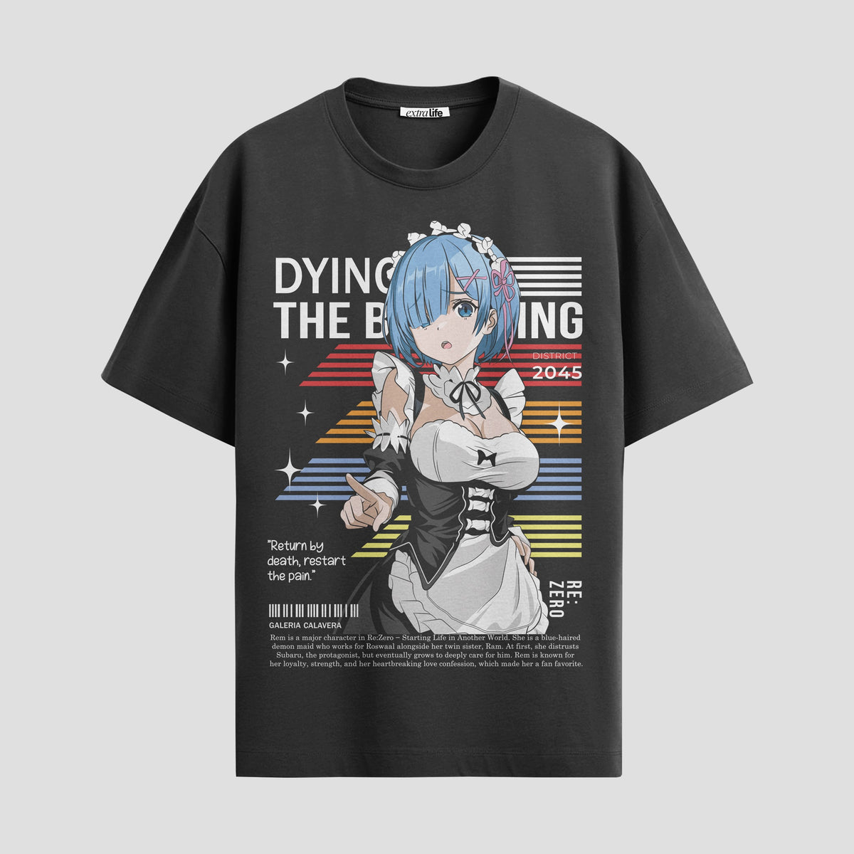 Playera urbana de anime y gaming ExtraLife MX, corte Classic Premium unisex ligero y transpirable en color Deep Black y Pure White, ropa de uso diario para gym y casual.