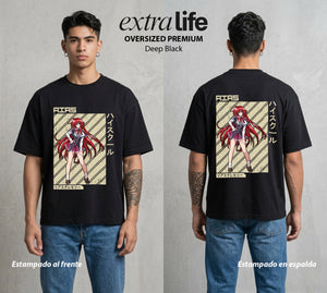 El Club del Diablo | El Poder del Diablo #03669 - Playera Oversized Premium | Deep Black - Foto en modelo