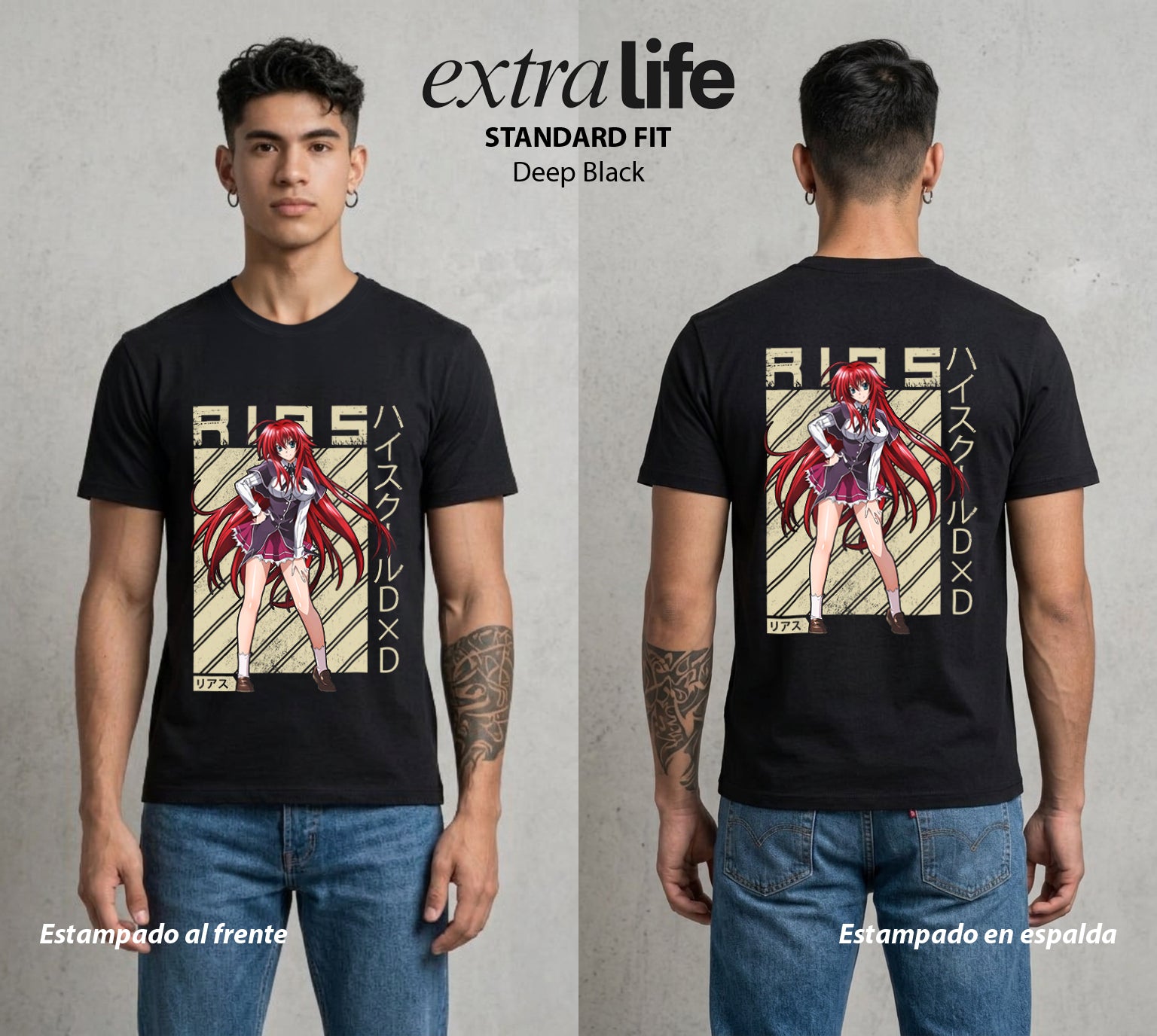 El Club del Diablo | La Reina del Diablo #03670 - Playera Standard Fit | Deep Black - Foto en modelo