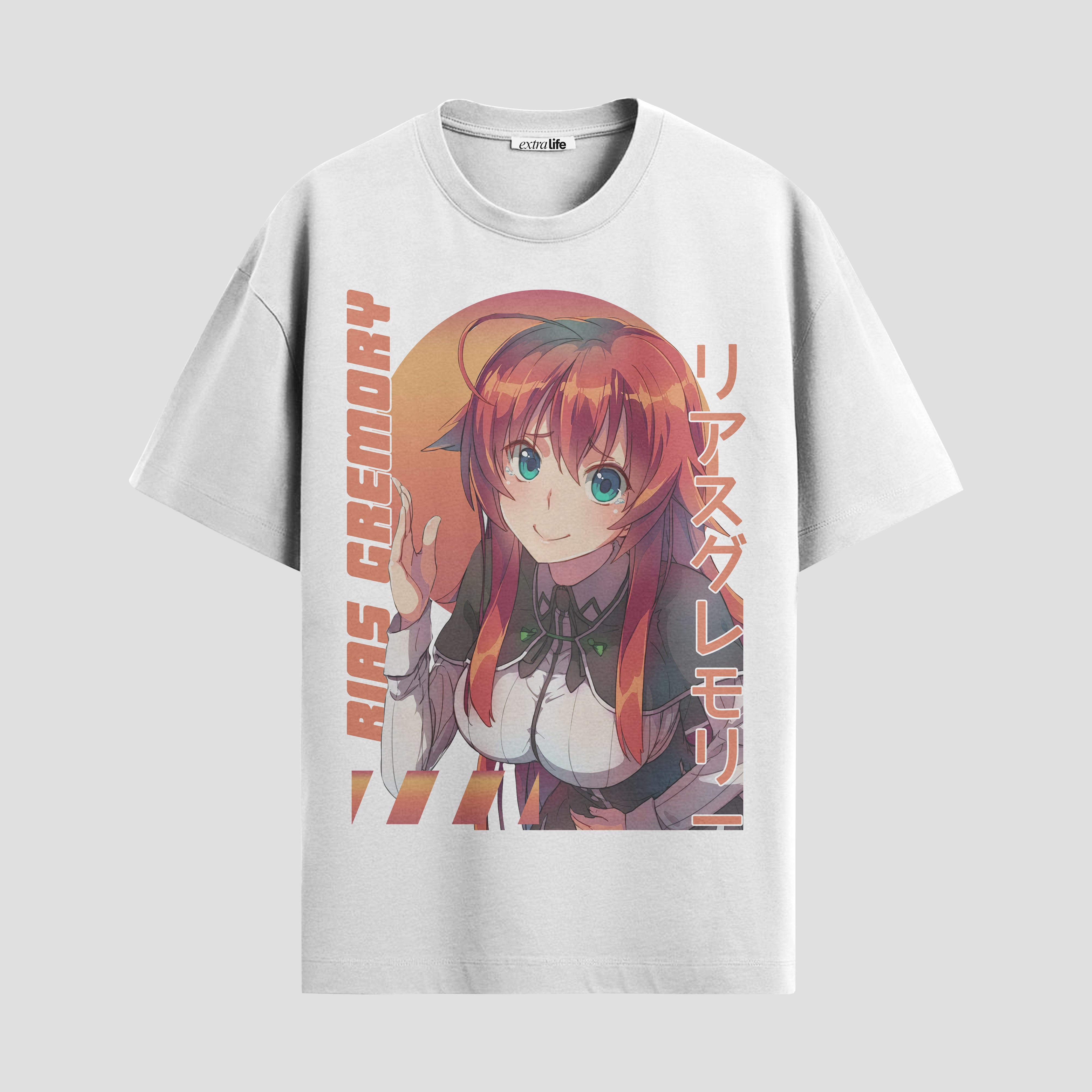 Playera urbana de anime y gaming ExtraLife MX, corte Standard Fit unisex ligero y transpirable en color Deep Black y Pure White, ropa de uso diario para gym y casual.