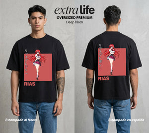 El Club del Diablo | La Reina del Diablo #03672 - Playera Oversized Premium | Deep Black - Foto en modelo