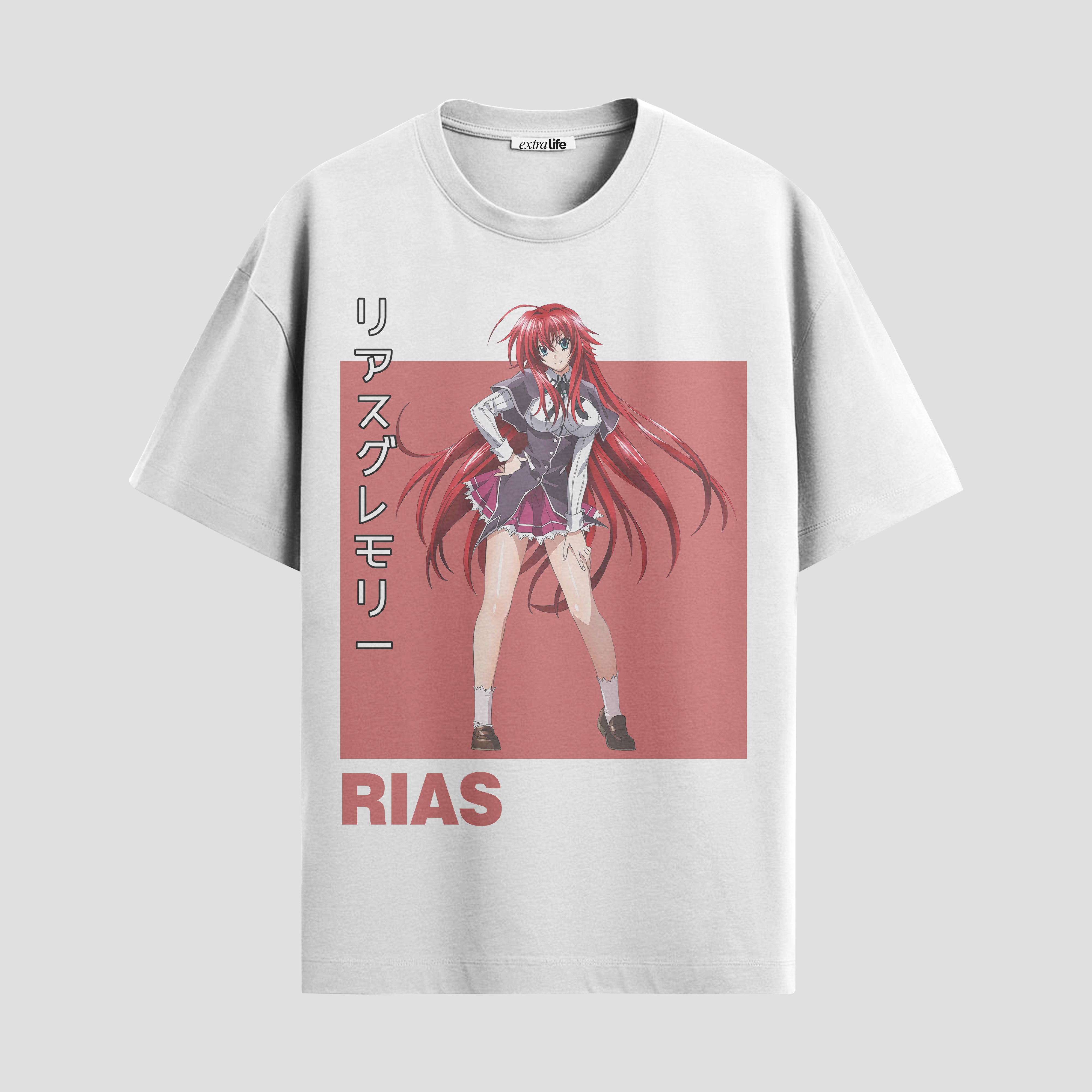 Playera urbana de anime y gaming ExtraLife MX, corte Standard Fit unisex ligero y transpirable en color Deep Black y Pure White, ropa de uso diario para gym y casual.