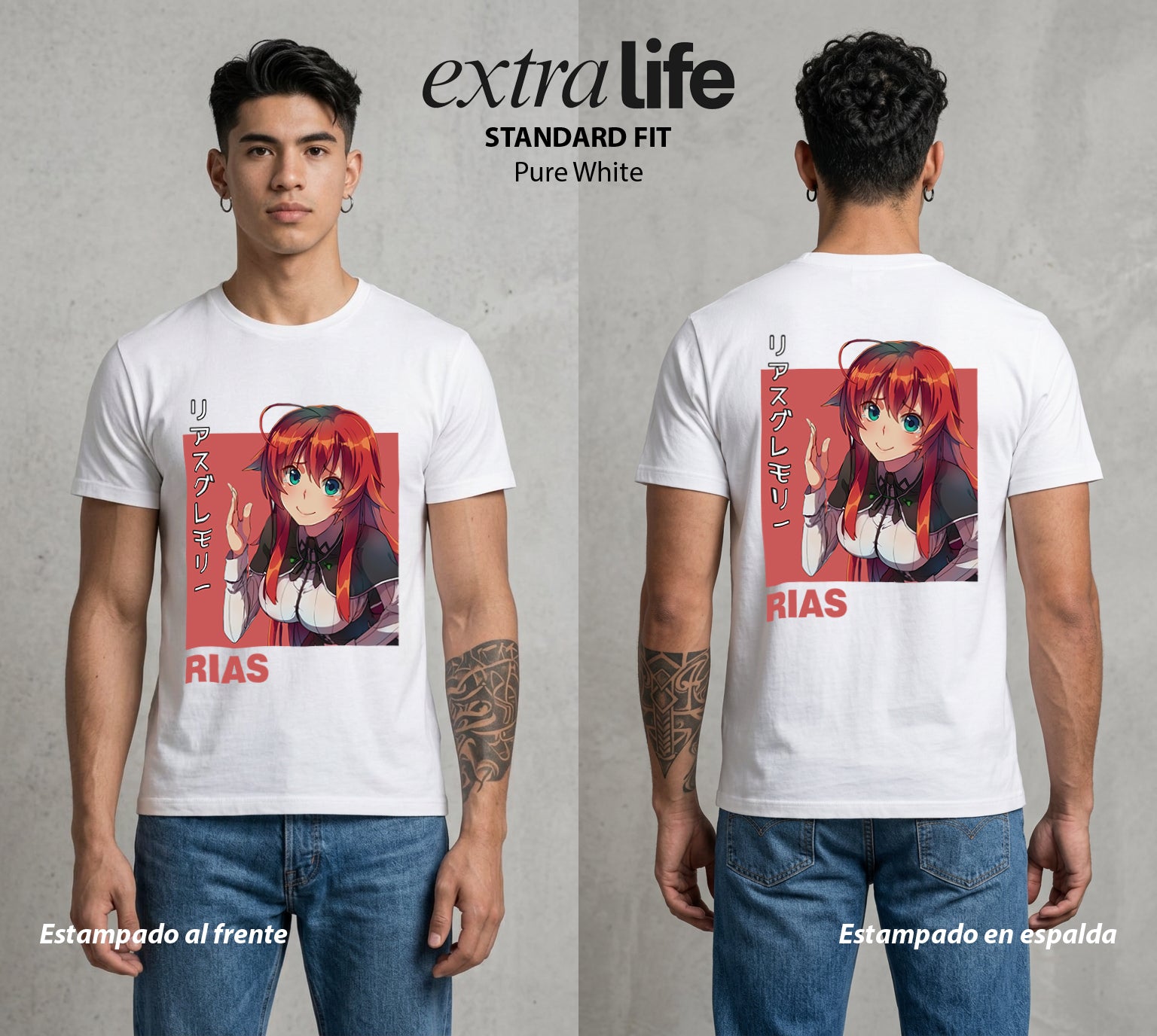 El Club del Diablo | La Noble del Bien #03676 - Playera Standard Fit | Pure White - Foto en modelo