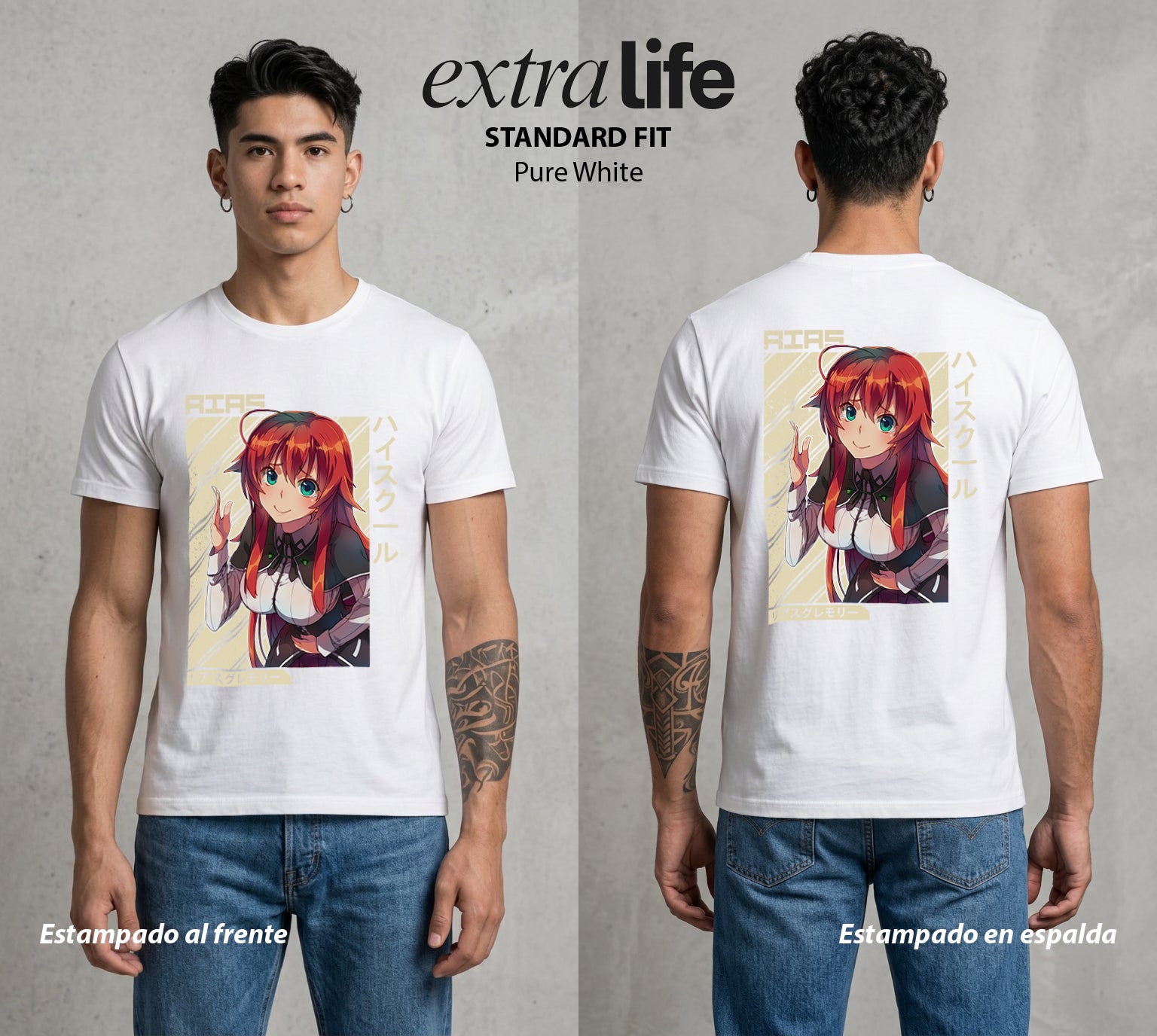 El Club del Diablo | La Noble del Bien #03680 - Playera Standard Fit | Pure White - Foto en modelo