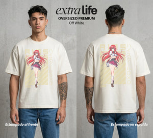 El Club del Diablo | El Poder del Diablo #03682 - Playera Oversized Premium | Off White - Foto en modelo