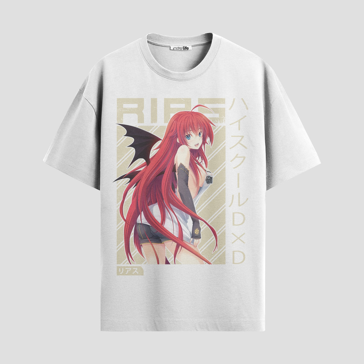 Playera urbana de anime y gaming ExtraLife MX, corte Classic Premium unisex ligero y transpirable en color Deep Black y Pure White, ropa de uso diario para gym y casual.