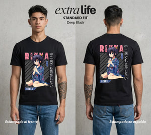 El Ojo del Mal | La Chica del Syndrome #03696 - Playera Standard Fit | Deep Black - Foto en modelo