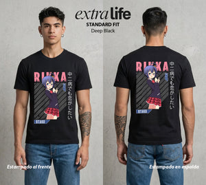El Ojo del Mal | La Chica del Syndrome #03700 - Playera Standard Fit | Deep Black - Foto en modelo