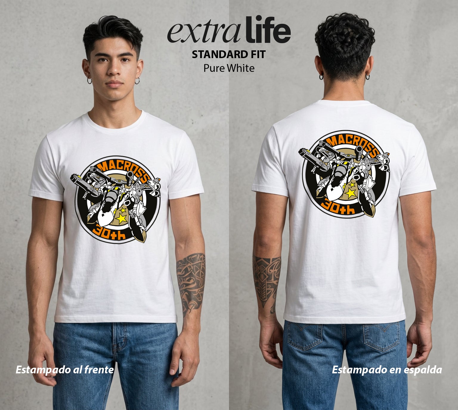 La Cancion del Cosmos | El Protocultura #03704 - Playera Standard Fit | Pure White - Foto en modelo
