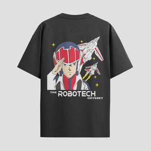Playera urbana de anime y gaming ExtraLife MX, corte Standard Fit unisex ligero y transpirable en color Deep Black y Pure White, ropa de uso diario para gym y casual.