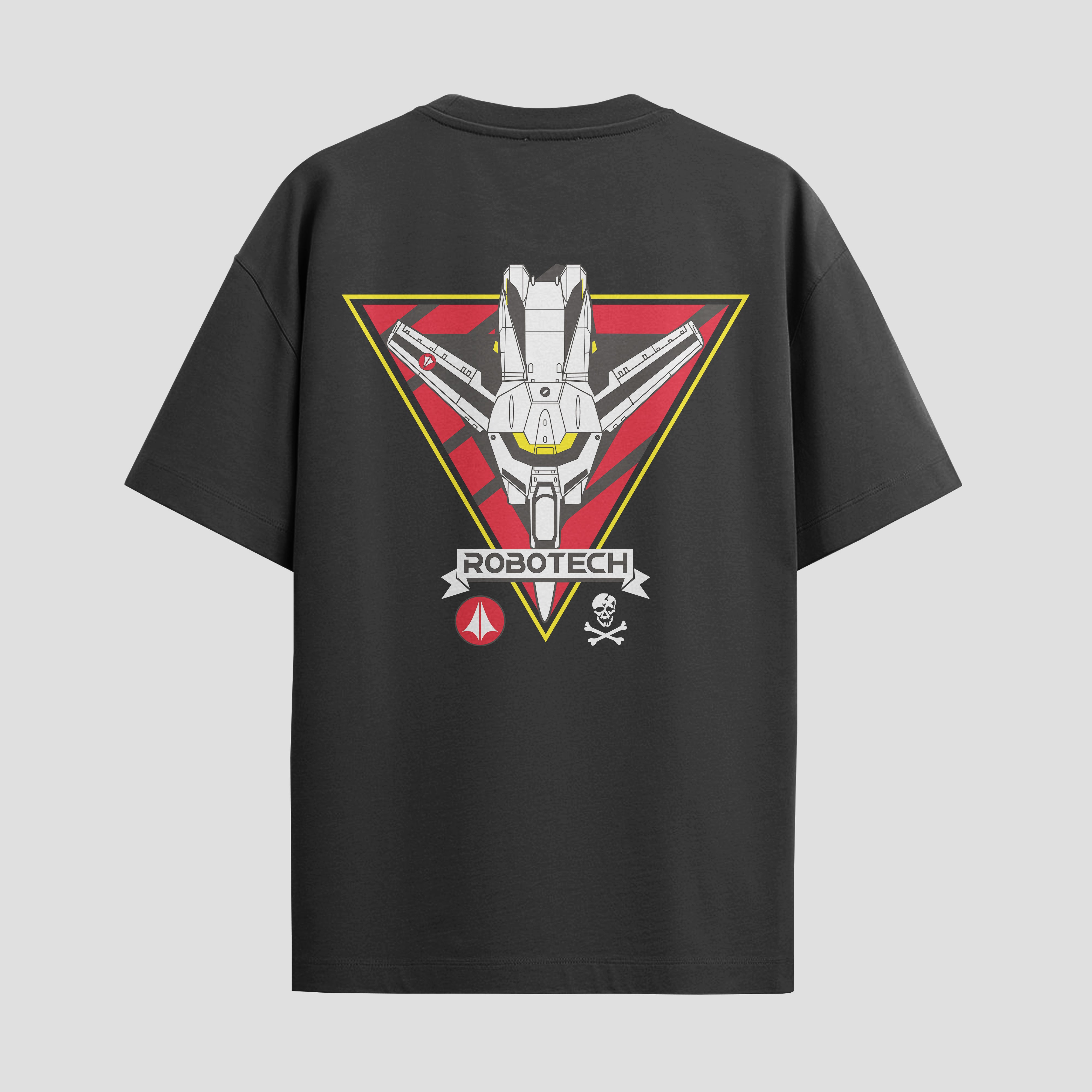 Playera urbana de anime y gaming ExtraLife MX, corte Standard Fit unisex ligero y transpirable en color Deep Black y Pure White, ropa de uso diario para gym y casual.