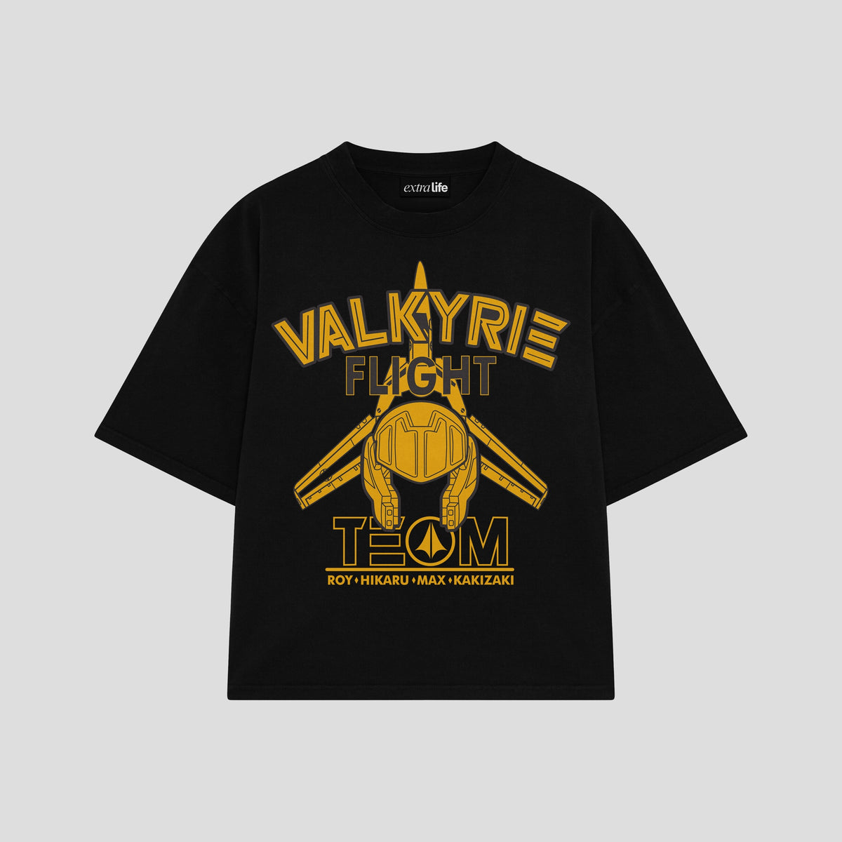 Playera streetwear premium de anime y gaming ExtraLife MX, corte oversized drop shoulder ligero y fresco en color Deep Black y Off-White, moda urbana mexicana de culto.