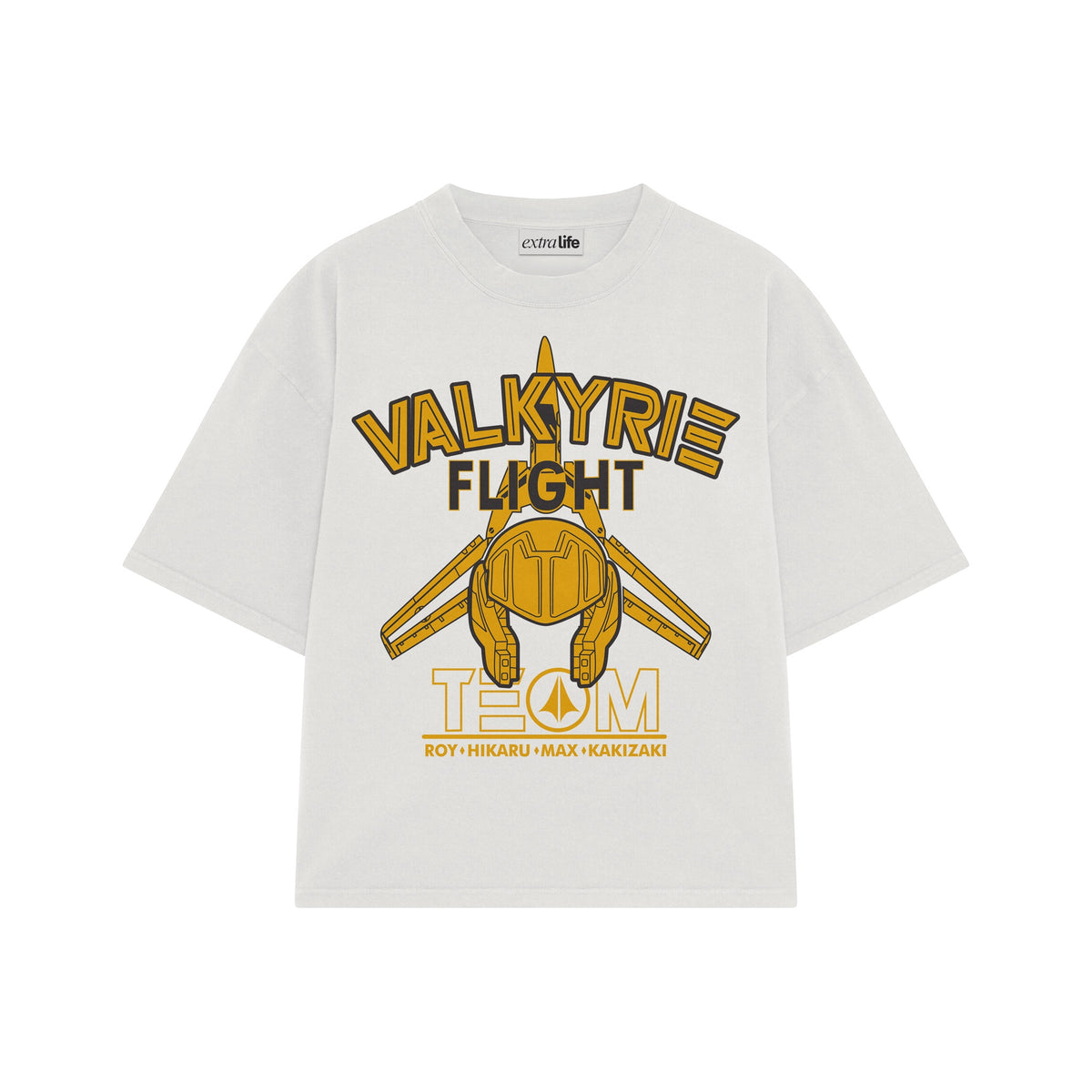 Playera streetwear premium de anime y gaming ExtraLife MX, corte oversized drop shoulder ligero y fresco en color Deep Black y Off-White, moda urbana mexicana de culto.