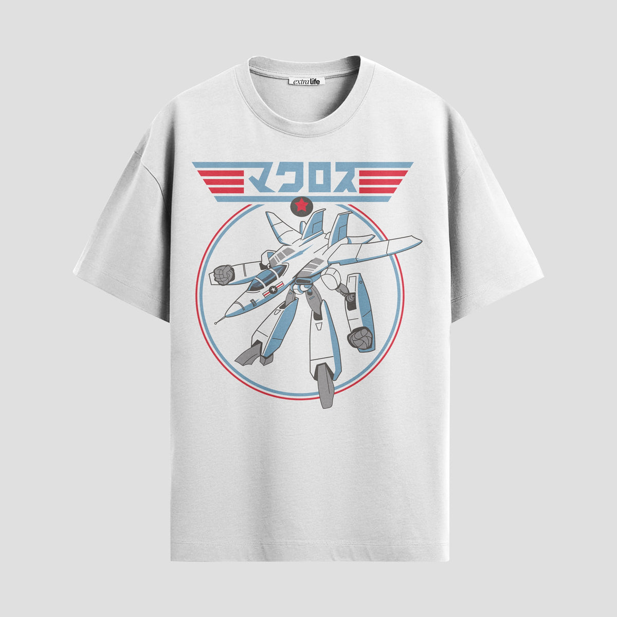 Playera urbana de anime y gaming ExtraLife MX, corte Classic Premium unisex ligero y transpirable en color Deep Black y Pure White, ropa de uso diario para gym y casual.