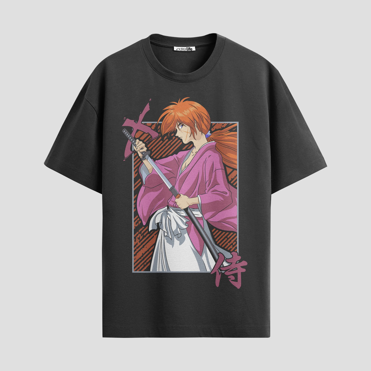 Playera urbana de anime y gaming ExtraLife MX, corte Classic Premium unisex ligero y transpirable en color Deep Black y Pure White, ropa de uso diario para gym y casual.