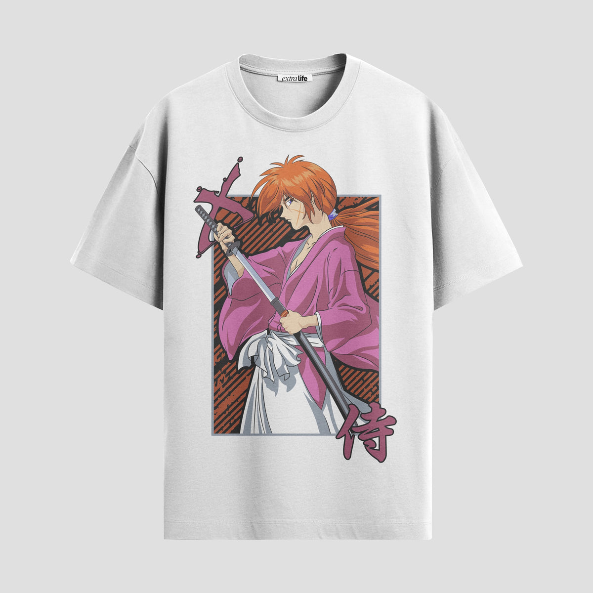 Playera urbana de anime y gaming ExtraLife MX, corte Classic Premium unisex ligero y transpirable en color Deep Black y Pure White, ropa de uso diario para gym y casual.