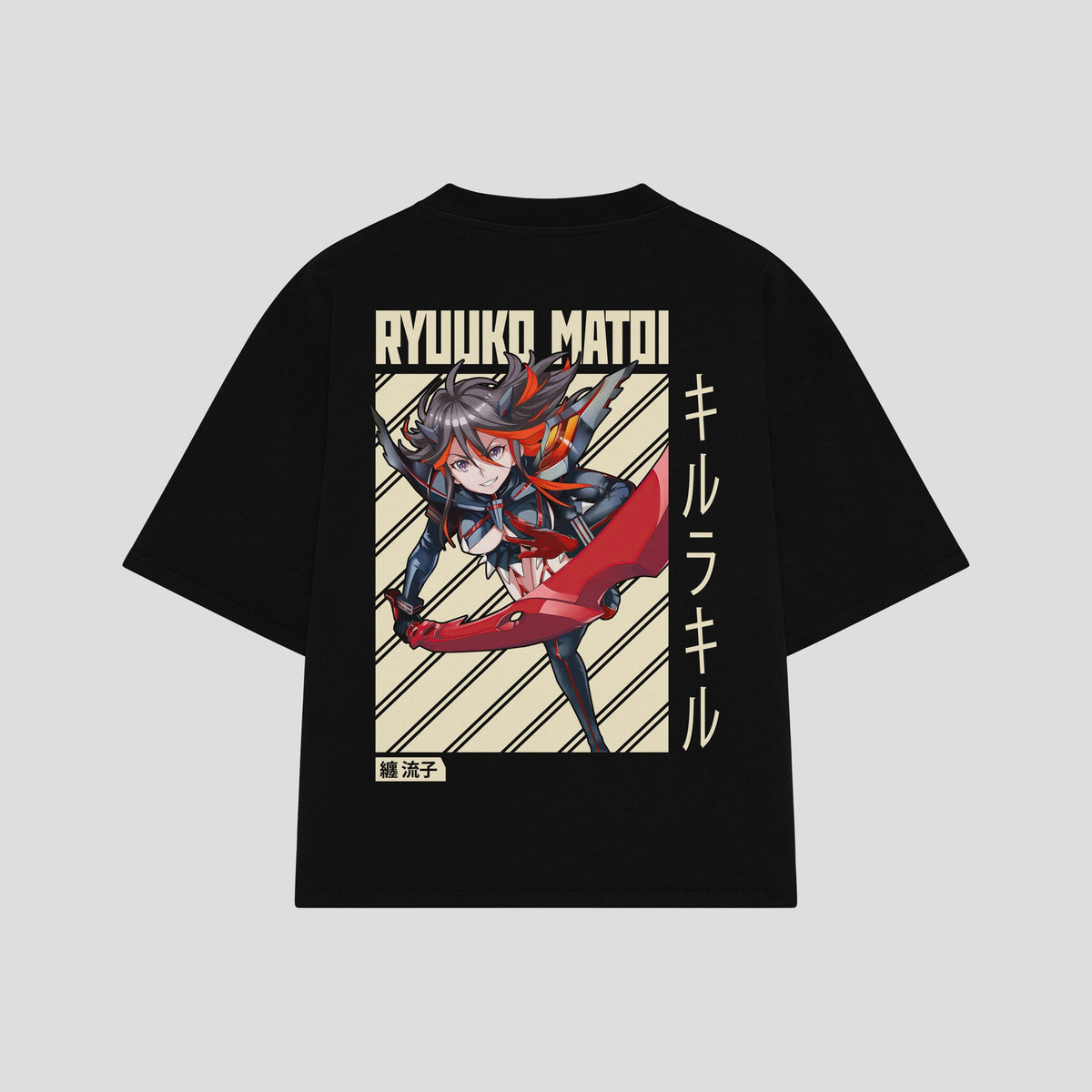Playera streetwear premium de anime y gaming ExtraLife MX, corte oversized drop shoulder ligero y fresco en color Deep Black y Off-White, moda urbana mexicana de culto.