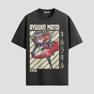 Playera urbana de anime y gaming ExtraLife MX, corte Standard Fit unisex ligero y transpirable en color Deep Black y Pure White, ropa de uso diario para gym y casual.