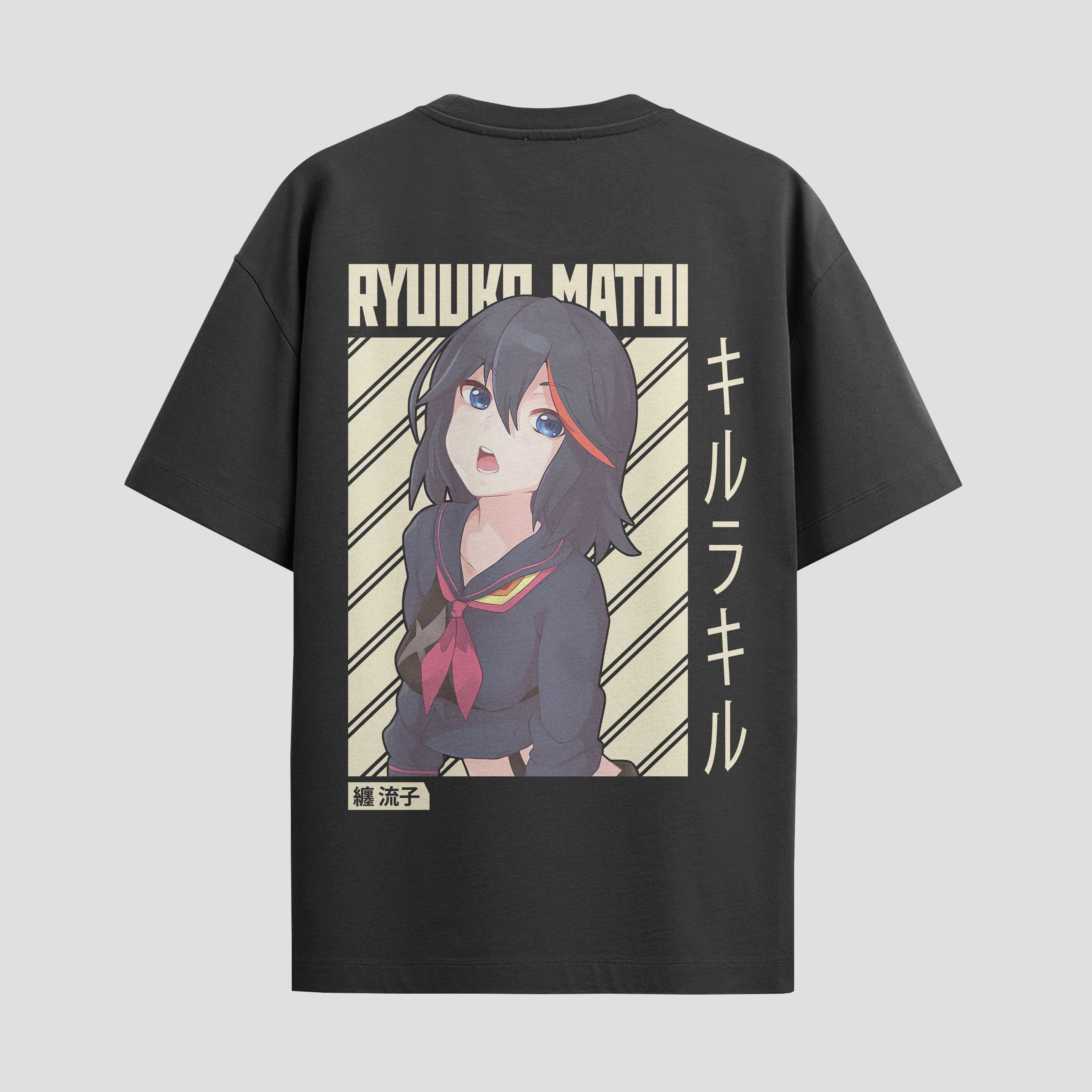 Playera urbana de anime y gaming ExtraLife MX, corte Standard Fit unisex ligero y transpirable en color Deep Black y Pure White, ropa de uso diario para gym y casual.