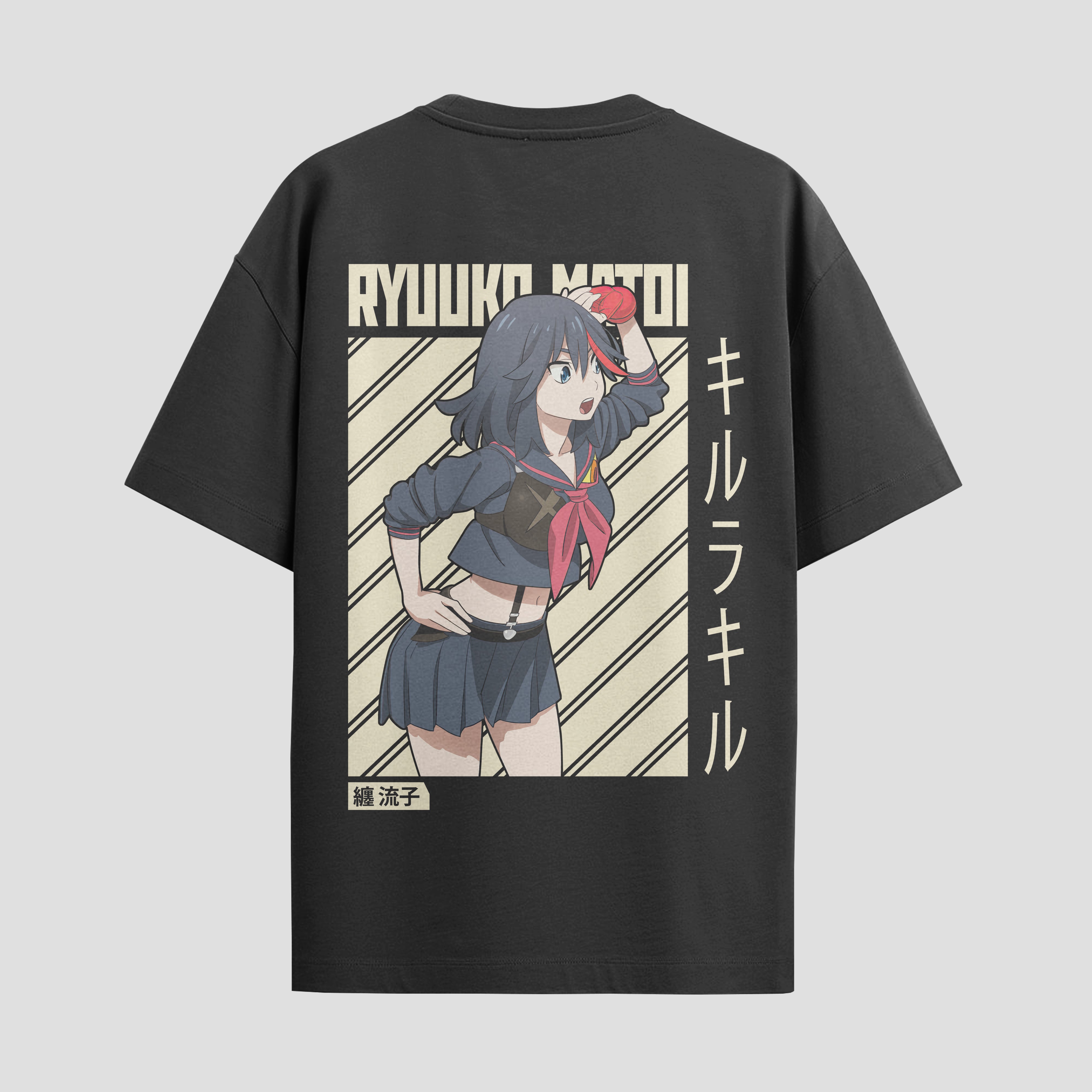 Playera urbana de anime y gaming ExtraLife MX, corte Standard Fit unisex ligero y transpirable en color Deep Black y Pure White, ropa de uso diario para gym y casual.