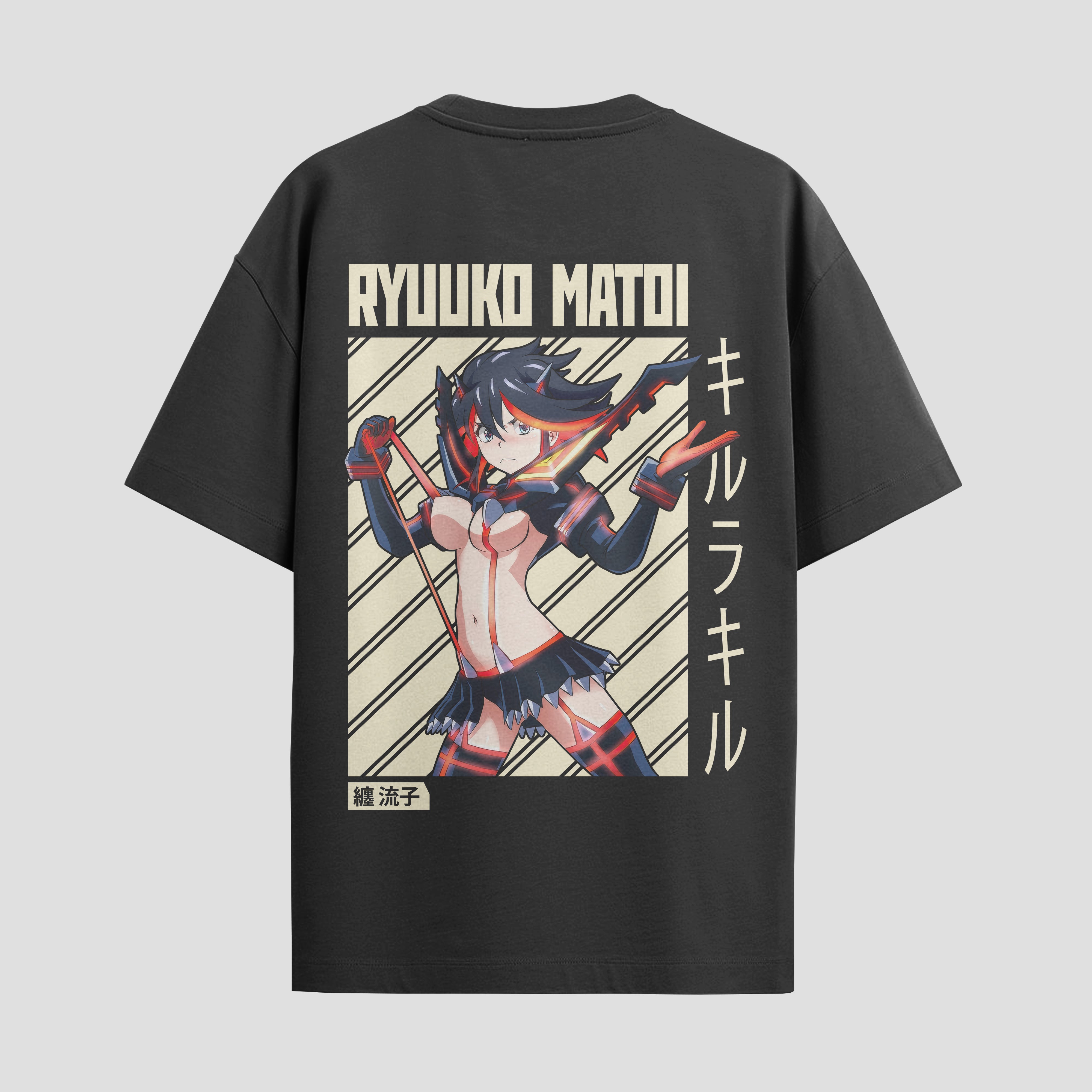 Playera urbana de anime y gaming ExtraLife MX, corte Standard Fit unisex ligero y transpirable en color Deep Black y Pure White, ropa de uso diario para gym y casual.