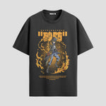 Playera urbana de anime y gaming ExtraLife MX, corte Standard Fit unisex ligero y transpirable en color Deep Black y Pure White, ropa de uso diario para gym y casual.