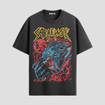 Playera urbana de anime y gaming ExtraLife MX, corte Standard Fit unisex ligero y transpirable en color Deep Black y Pure White, ropa de uso diario para gym y casual.