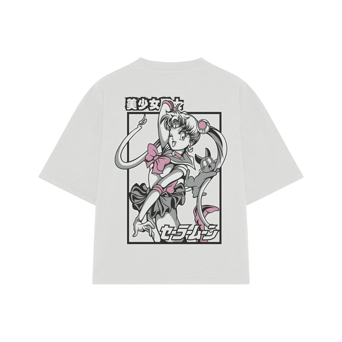 Playera streetwear premium de anime y gaming ExtraLife MX, corte oversized drop shoulder ligero y fresco en color Deep Black y Off-White, moda urbana mexicana de culto.