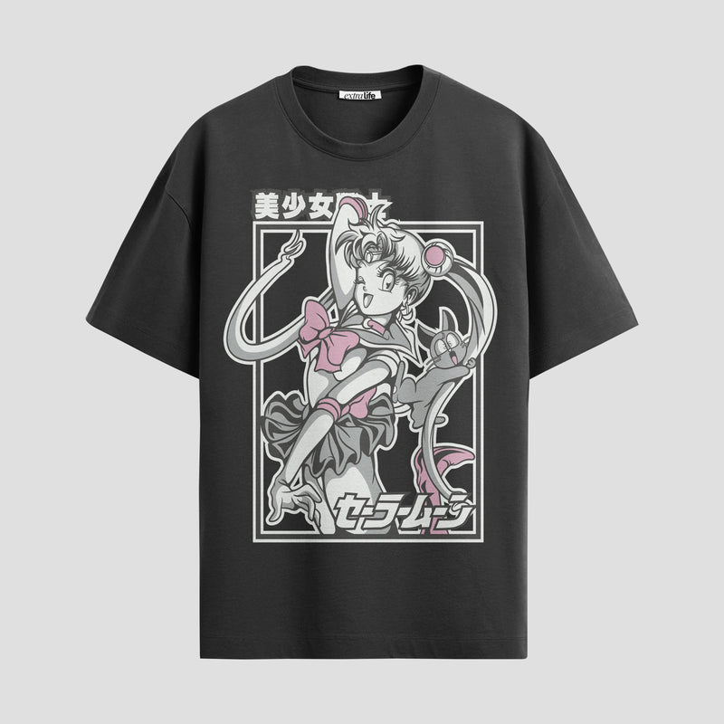 Playera urbana de anime y gaming ExtraLife MX, corte Standard Fit unisex ligero y transpirable en color Deep Black y Pure White, ropa de uso diario para gym y casual.