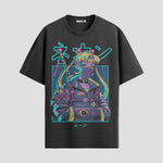 Playera urbana de anime y gaming ExtraLife MX, corte Standard Fit unisex ligero y transpirable en color Deep Black y Pure White, ropa de uso diario para gym y casual.