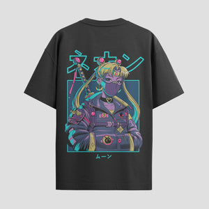 Playera urbana de anime y gaming ExtraLife MX, corte Standard Fit unisex ligero y transpirable en color Deep Black y Pure White, ropa de uso diario para gym y casual.