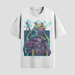Playera urbana de anime y gaming ExtraLife MX, corte Standard Fit unisex ligero y transpirable en color Deep Black y Pure White, ropa de uso diario para gym y casual.