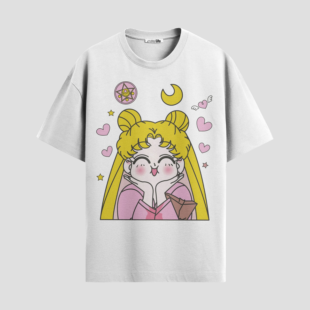 Playera urbana de anime y gaming ExtraLife MX, corte Classic Premium unisex ligero y transpirable en color Deep Black y Pure White, ropa de uso diario para gym y casual.