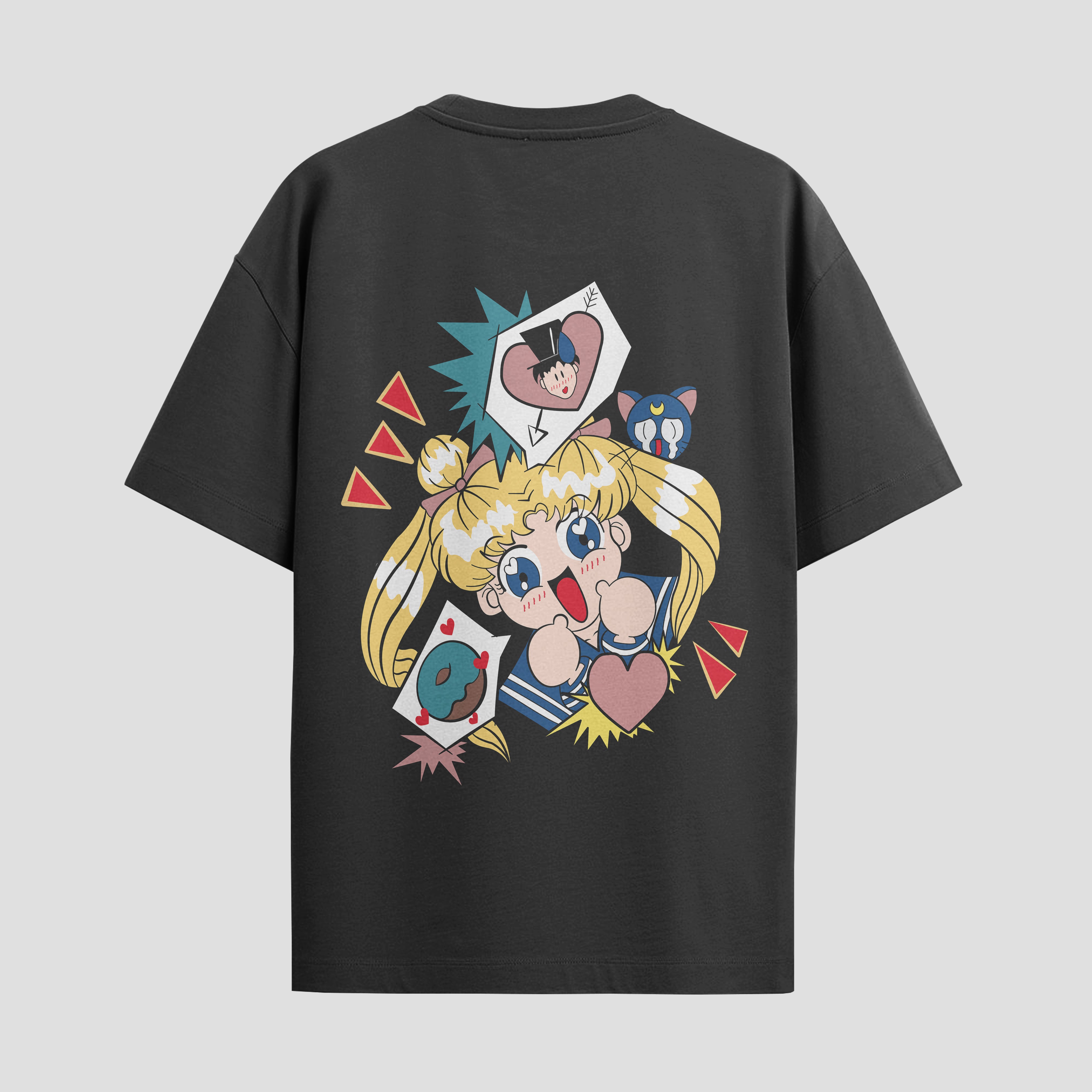 Playera urbana de anime y gaming ExtraLife MX, corte Standard Fit unisex ligero y transpirable en color Deep Black y Pure White, ropa de uso diario para gym y casual.