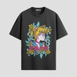 Playera urbana de anime y gaming ExtraLife MX, corte Standard Fit unisex ligero y transpirable en color Deep Black y Pure White, ropa de uso diario para gym y casual.