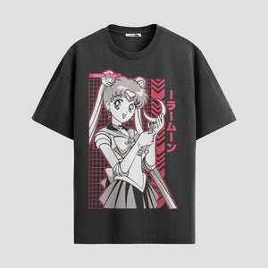 Playera urbana de anime y gaming ExtraLife MX, corte Standard Fit unisex ligero y transpirable en color Deep Black y Pure White, ropa de uso diario para gym y casual.