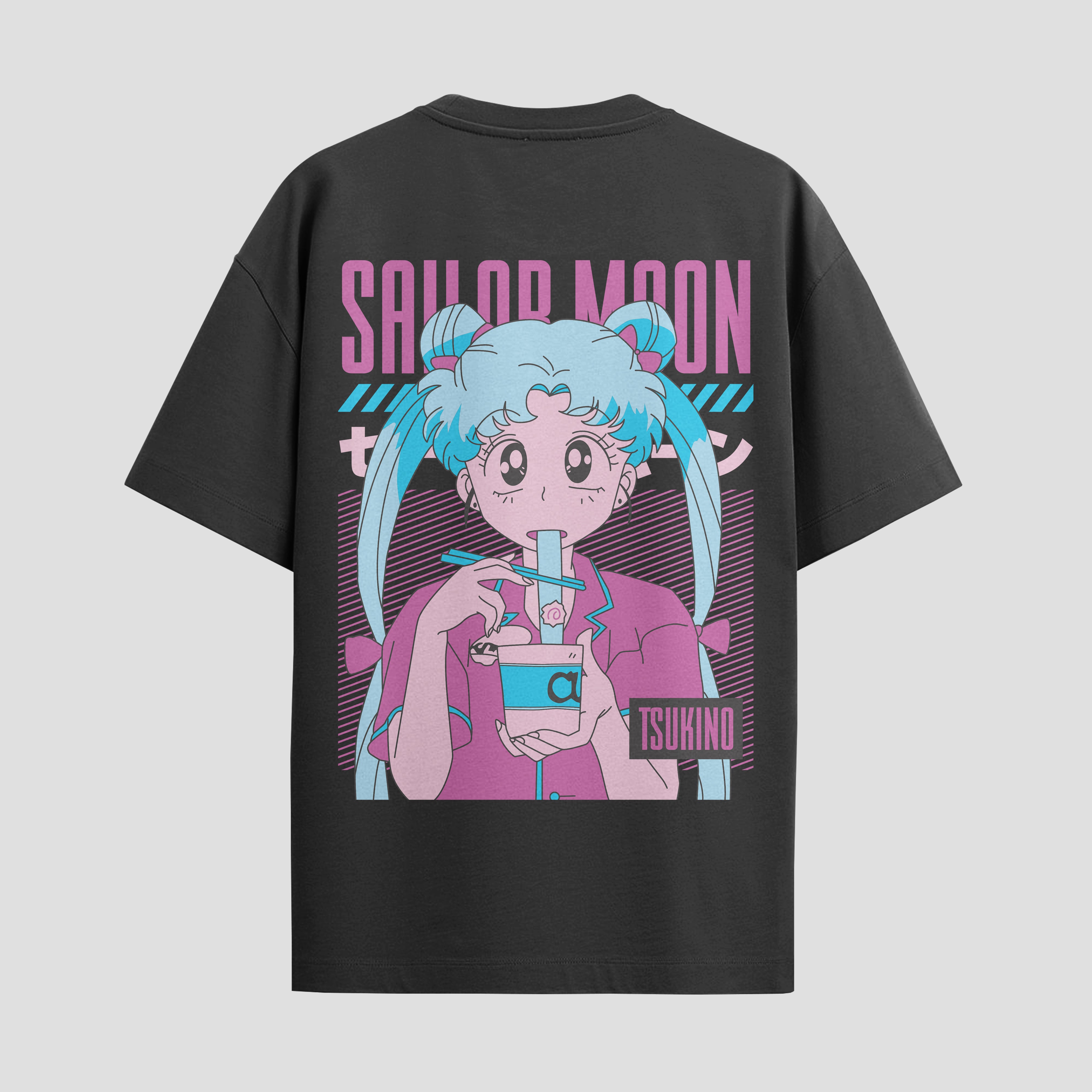 Playera urbana de anime y gaming ExtraLife MX, corte Standard Fit unisex ligero y transpirable en color Deep Black y Pure White, ropa de uso diario para gym y casual.