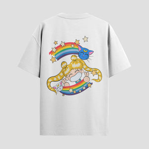 Playera urbana de anime y gaming ExtraLife MX, corte Standard Fit unisex ligero y transpirable en color Deep Black y Pure White, ropa de uso diario para gym y casual.