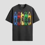 Playera urbana de anime y gaming ExtraLife MX, corte Standard Fit unisex ligero y transpirable en color Deep Black y Pure White, ropa de uso diario para gym y casual.