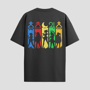 Playera urbana de anime y gaming ExtraLife MX, corte Standard Fit unisex ligero y transpirable en color Deep Black y Pure White, ropa de uso diario para gym y casual.