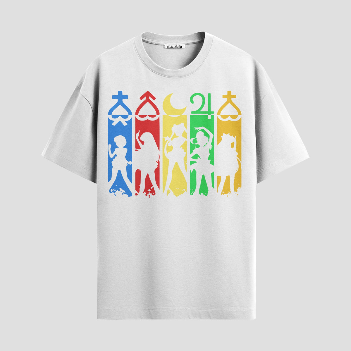 Playera urbana de anime y gaming ExtraLife MX, corte Classic Premium unisex ligero y transpirable en color Deep Black y Pure White, ropa de uso diario para gym y casual.