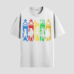 Playera urbana de anime y gaming ExtraLife MX, corte Standard Fit unisex ligero y transpirable en color Deep Black y Pure White, ropa de uso diario para gym y casual.