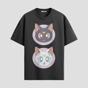 Playera urbana de anime y gaming ExtraLife MX, corte Standard Fit unisex ligero y transpirable en color Deep Black y Pure White, ropa de uso diario para gym y casual.