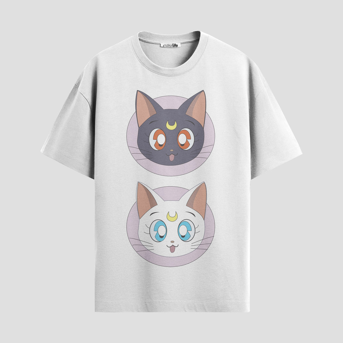 Playera urbana de anime y gaming ExtraLife MX, corte Classic Premium unisex ligero y transpirable en color Deep Black y Pure White, ropa de uso diario para gym y casual.