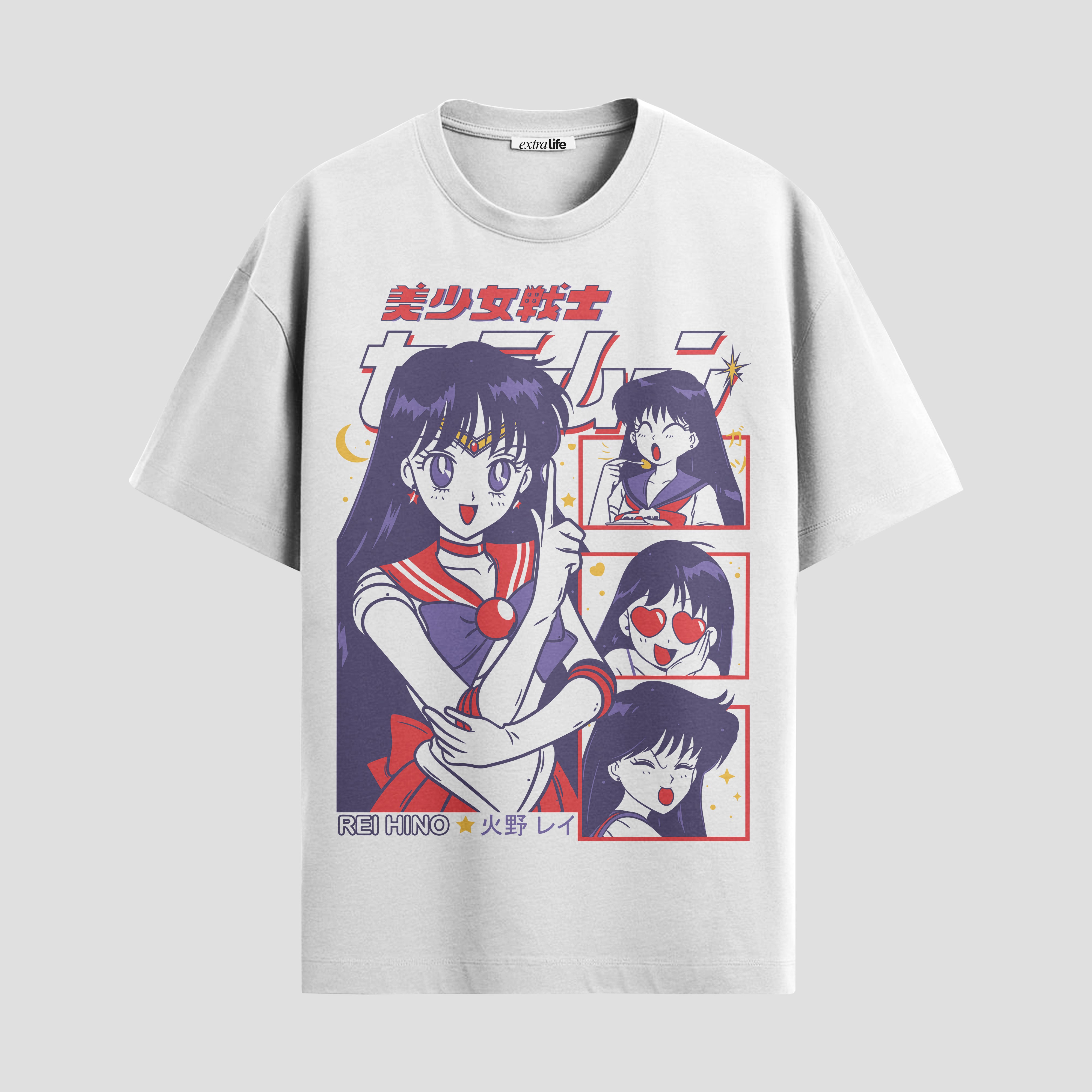 Playera urbana de anime y gaming ExtraLife MX, corte Standard Fit unisex ligero y transpirable en color Deep Black y Pure White, ropa de uso diario para gym y casual.