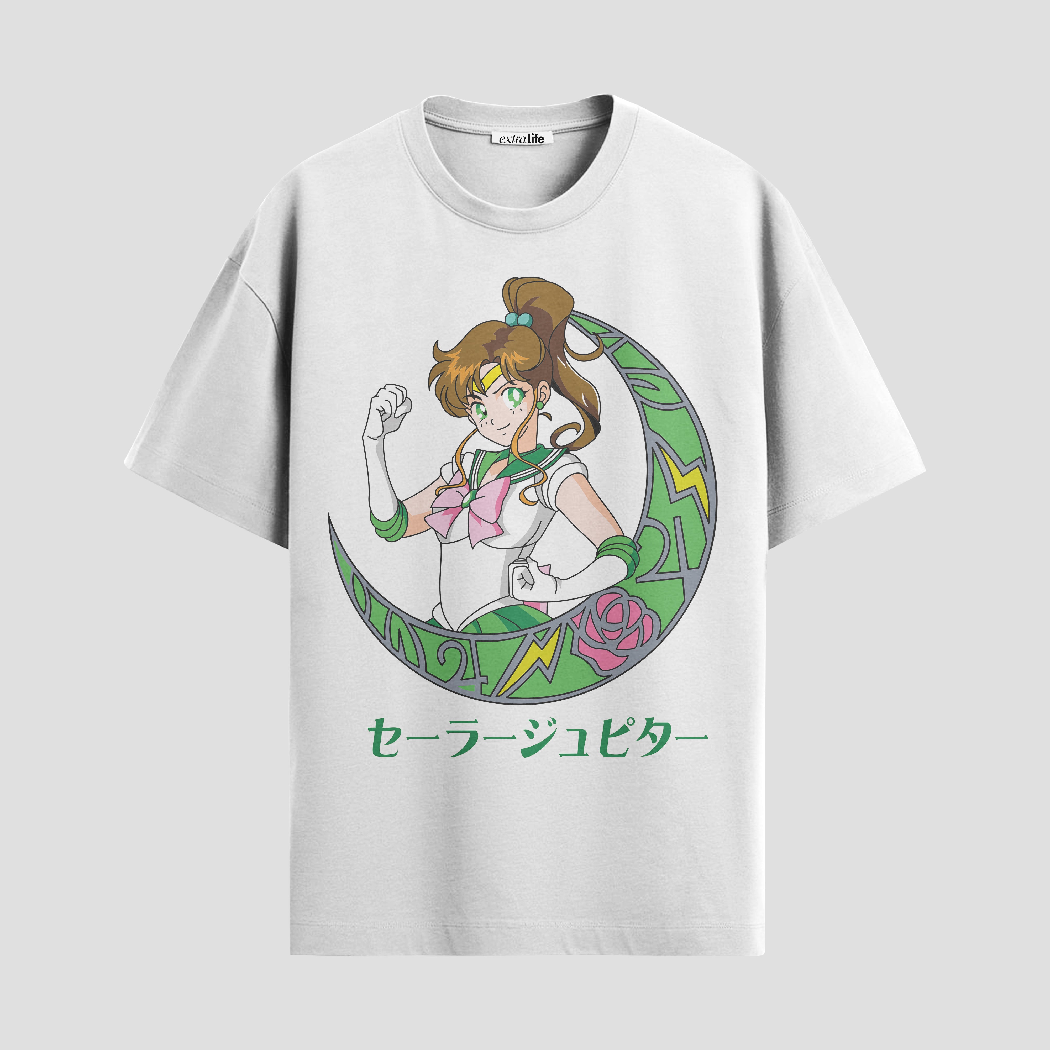 Playera urbana de anime y gaming ExtraLife MX, corte Standard Fit unisex ligero y transpirable en color Deep Black y Pure White, ropa de uso diario para gym y casual.