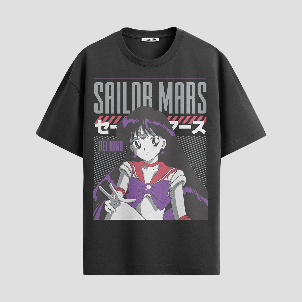 Playera urbana de anime y gaming ExtraLife MX, corte Classic Premium unisex ligero y transpirable en color Deep Black y Pure White, ropa de uso diario para gym y casual.