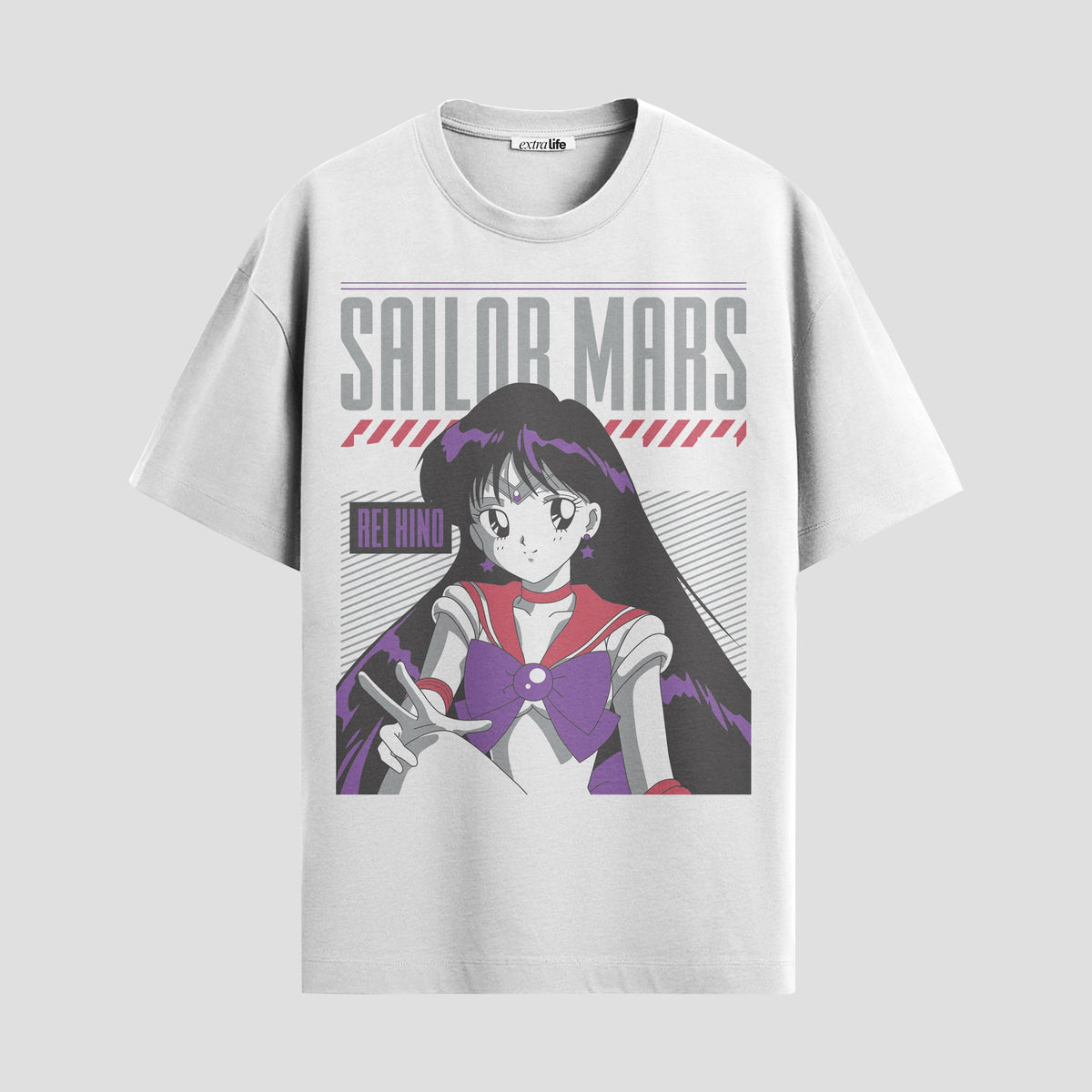 Playera urbana de anime y gaming ExtraLife MX, corte Classic Premium unisex ligero y transpirable en color Deep Black y Pure White, ropa de uso diario para gym y casual.